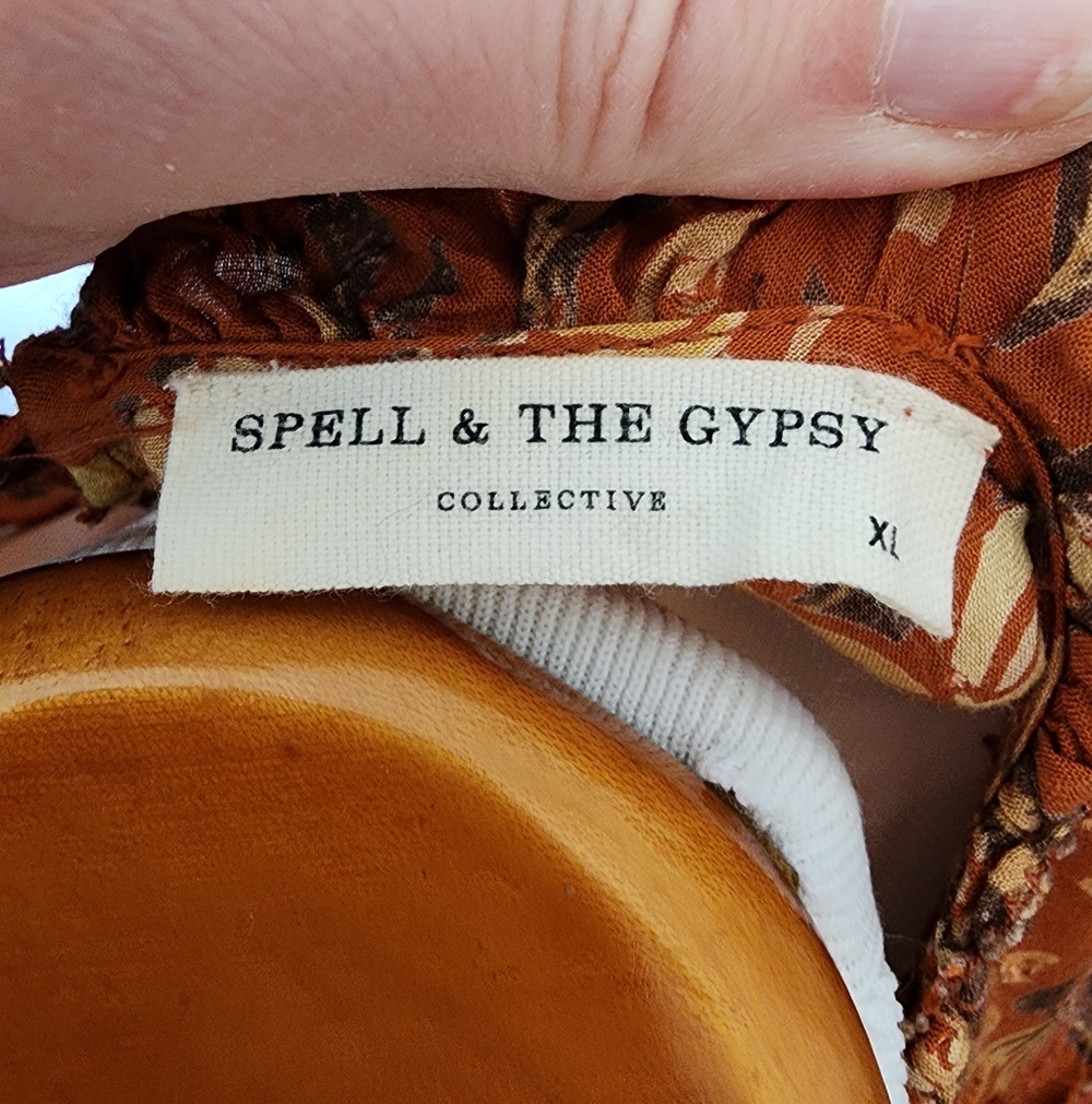 Spell & Gypsy Designs Aurora Blouse Burnt Ember XL - Picture 11 of 15